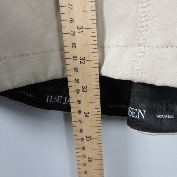 Ilse Jacobsen Women's Slim Fit Long Softshell Raincoat 40 Ivory Waterproof 776 - Picture 10 of 11